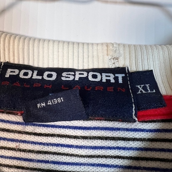 POLO SPORT Golf shirt Size XL. Mens polo with one button closure. Hi-lo hem - Picture 9 of 10